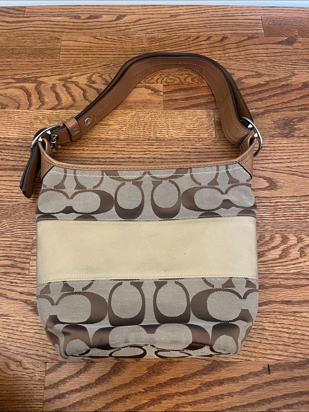 COACH Signature Rugby Duffle Bucket Bag F13362 COA